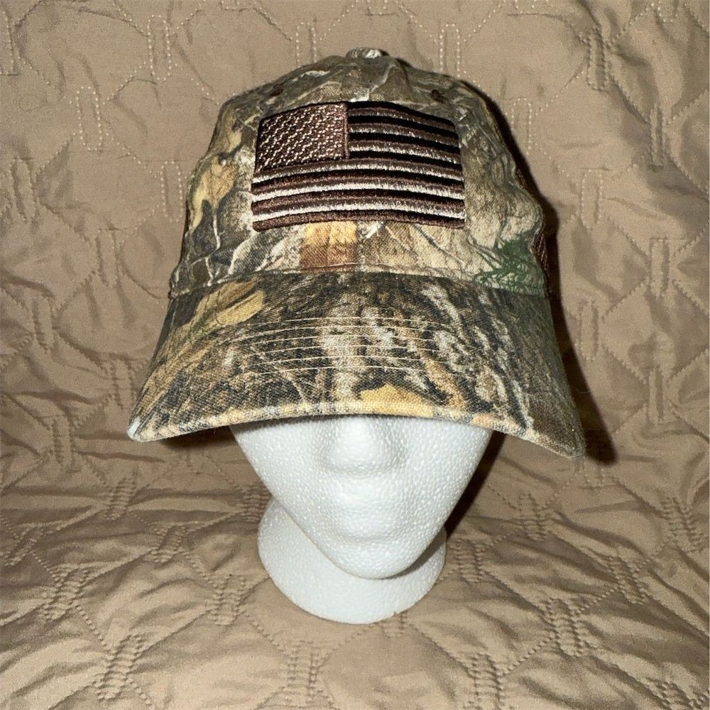 Outdoor Cap Camouflage American Flag Snapback Hat Unisex Adjustable patriotic